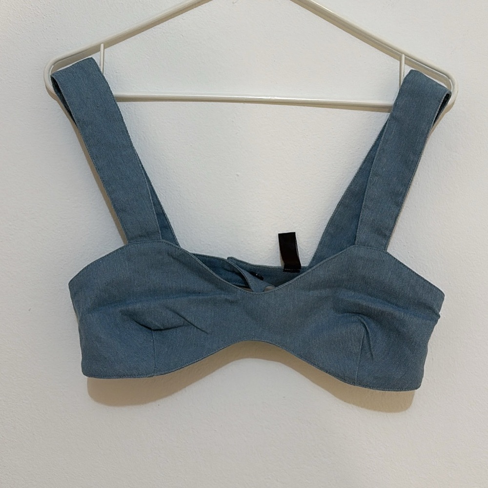 Stylish Blue Crop Top